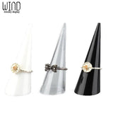 Acrylic Finger Cone Ring Holder Mini Jewelry Display