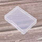 5pcs Square Plastic Jewelry Storage Box Transparent Display Tool Case