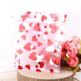 50pcs Organza Gift Bag Hot Red Love Heart Drawstring Pouches Wedding Party Candy