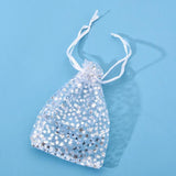 50pcs Organza Bags Star Wedding Strap Drawstring Candy Pouches Jewelry Packaging