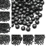 4x7mm Acrylic Beads Flat Round Pick Letters Loose Alphabet Spacer Beads
