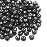 4x7mm Acrylic Beads Flat Round Pick Letters Loose Alphabet Spacer Beads