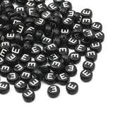 4x7mm Acrylic Beads Flat Round Pick Letters Loose Alphabet Spacer Beads
