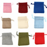 10pcs Colorful Drawstring Burlap Bag for Wedding Party Gift Jewelry Storage