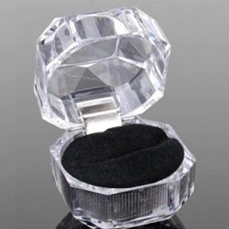 10pcs Acrylic Transparent Jewelry Box Gift Display Case Wedding Packaging