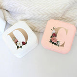 Alphabet Flowers Jewelry Box Earring Organizer Display
