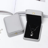 Rose Gold/Navy Blue/Green Pu Crown Buckle Pendant Necklace Jewelry Box