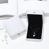 Rose Gold/Navy Blue/Green Pu Crown Buckle Pendant Necklace Jewelry Box