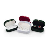 Portable Double Rings Box Wedding Engagement Ring Case Organizer for Women