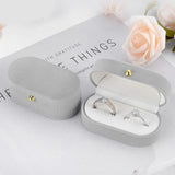 Portable Double Rings Box Wedding Engagement Ring Case Organizer for Women