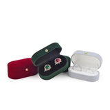 Portable Double Rings Box Wedding Engagement Ring Case Organizer for Women