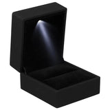 LED Lighted Ring Storage Box Jewelry Display Case Proposal Ring Storage Box