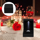 LED Lighted Ring Storage Box Jewelry Display Case Proposal Ring Storage Box