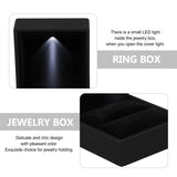 LED Lighted Ring Storage Box Jewelry Display Case Proposal Ring Storage Box