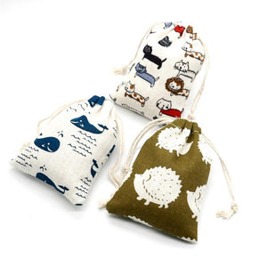 10pcs Cotton Drawstring Gift Bags 9x12 8x10cm Linen Jewelry Packaging Charms Bag