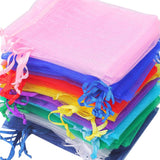 50pcs/lot Organza Bag Drawstring Jewelry Packaging Wedding Pouches