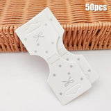 50pcs Star Bowknot Display Cards for Hair Rope Bracelet DIY Jewelry Cardboard