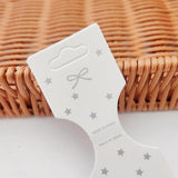 50pcs Star Bowknot Display Cards for Hair Rope Bracelet DIY Jewelry Cardboard