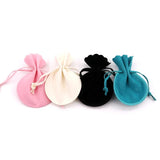 10pcs Small Round Velvet Bags 8x9.5 10x13cm Jewelry Pouches Wedding