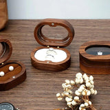 Wooden Love Gift Jewelry Box Ring Storage Holder