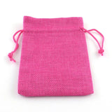 10pcs Colorful Burlap Drawstring Gift Bags, Jewelry Packaging Pouches