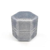 Vintage Velvet Ring Box Hexagon Double Ring Display Holder for Proposal