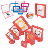 PE Suspension Box Film Floating Display Case Jewelry Storage Stand 6 Colors