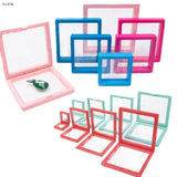 PE Suspension Box Film Floating Display Case Jewelry Storage Stand 6 Colors