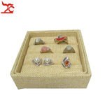 Mini Velvet Ring Earrings Organizer Jewelry Display Holder