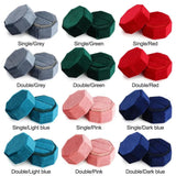 Octagonal Velvet Jewelry Box with Lid - Ring Storage Display Box