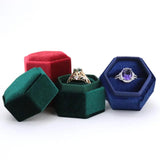 DoreenBeads Hexagon Velvet Jewelry Box