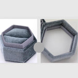 DoreenBeads Hexagon Velvet Jewelry Box