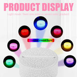 Acrylic Night Light Base 3D LED Lamp Base USB Touch Remote Control 7 Color
