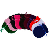 Velvet Calabash Shape Drawstring Jewelry Pouches - Multicolor