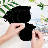 Velvet Calabash Shape Drawstring Jewelry Pouches - Multicolor