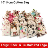 10x14cm Drawstring Bags Jewelry Soap Pouch Linen Cotton Bag 10pcs/lot