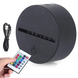 7 Color Acrylic Night Light Base 3D Lamp USB Touch Remote Control