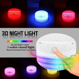 7 Color Acrylic Night Light Base 3D Lamp USB Touch Remote Control