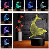 7 Color Acrylic Night Light Base 3D Lamp USB Touch Remote Control