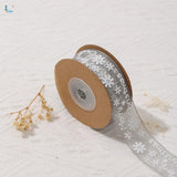 25mm Print Snowflake Christmas Ribbon DIY Gift Wrap Accessories