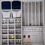 Stackable Velvet Jewelry Display Tray Case