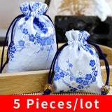 Peach Blossom Carry Bag Brocade Durable Bedroom Decoration
