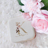 Personalized Leather Jewelry Box Zipper Case
