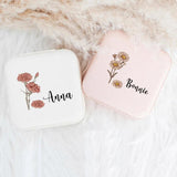 Personalised Birth Month Flowers Jewellery Box