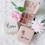 Personalised Birth Month Flowers Jewellery Box