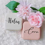 Personalised Jewellery Box Girls Travel Jewelry Case with Name