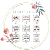 Personalised Floral Flower Frame Jewellery Case Travel Jewelry Box