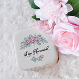 Personalised Floral Flower Frame Jewellery Case Travel Jewelry Box