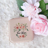 Personalised Floral Flower Frame Jewellery Case Travel Jewelry Box