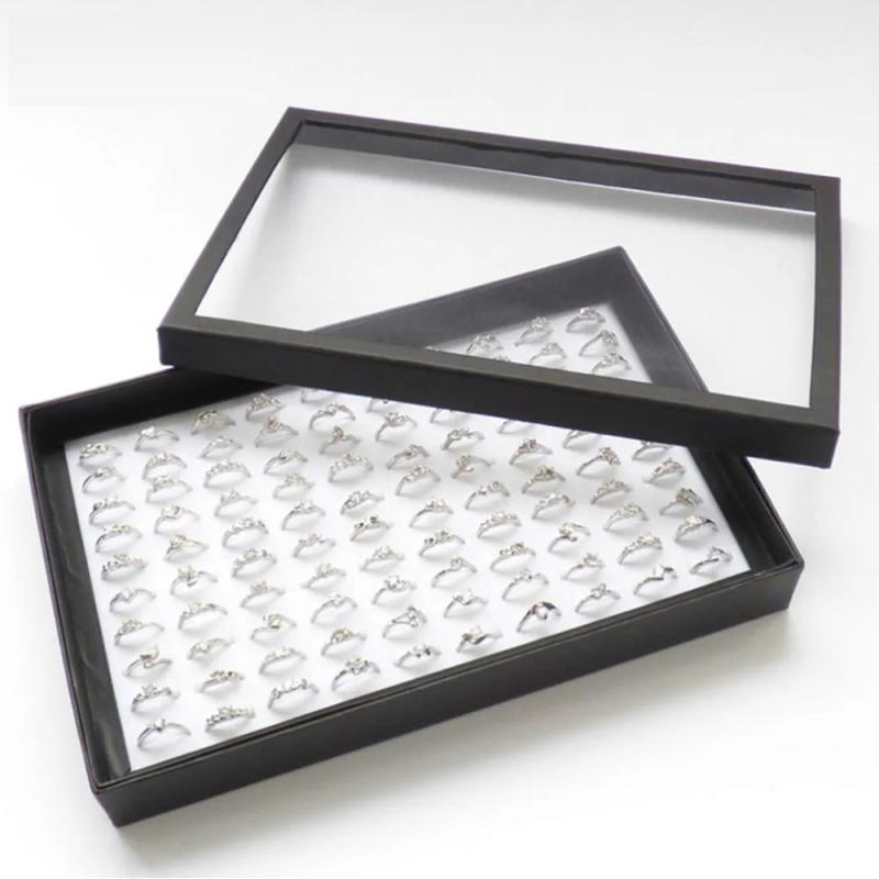 Velvet Sponge Ring Display Box Jewelry Storage Holder